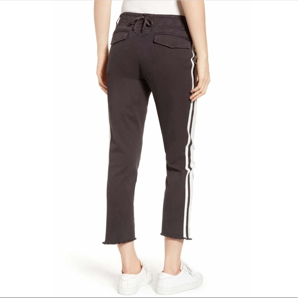 Pam & Gela Denim - PAM & GELA stripe Step Hem pants 👖